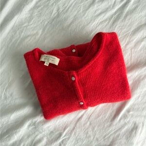 Sezane Gaspard Cardigan Red - Size XS